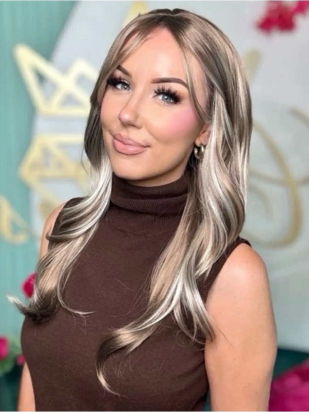 Blended Ash Blonde Highlighted Women's Wig - Ash Blonde with Platinum Highlights